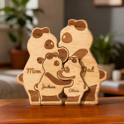 Personalised Panda Family Puzzle