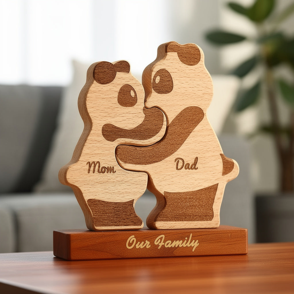 Personalised Panda Family Puzzle