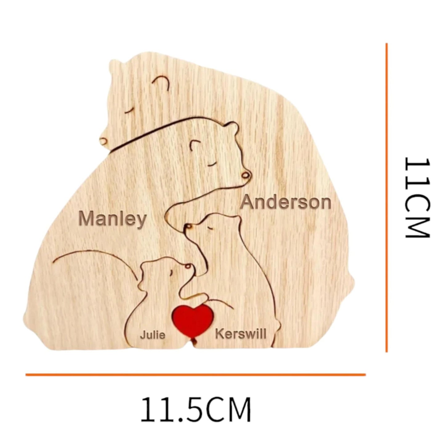 Personalised Bear Family Puzzle With Stand