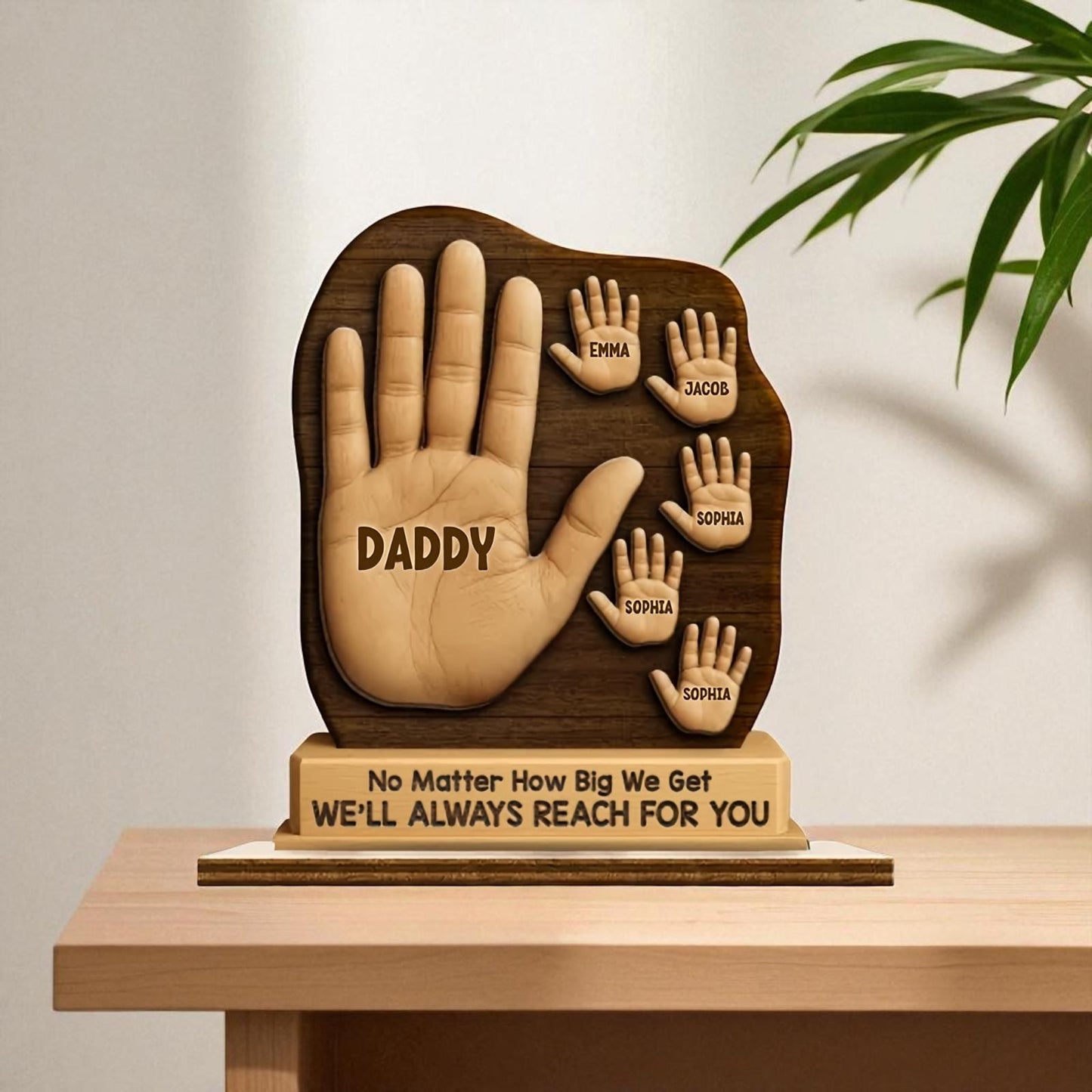 Personalised Dad Handprint Keepsake