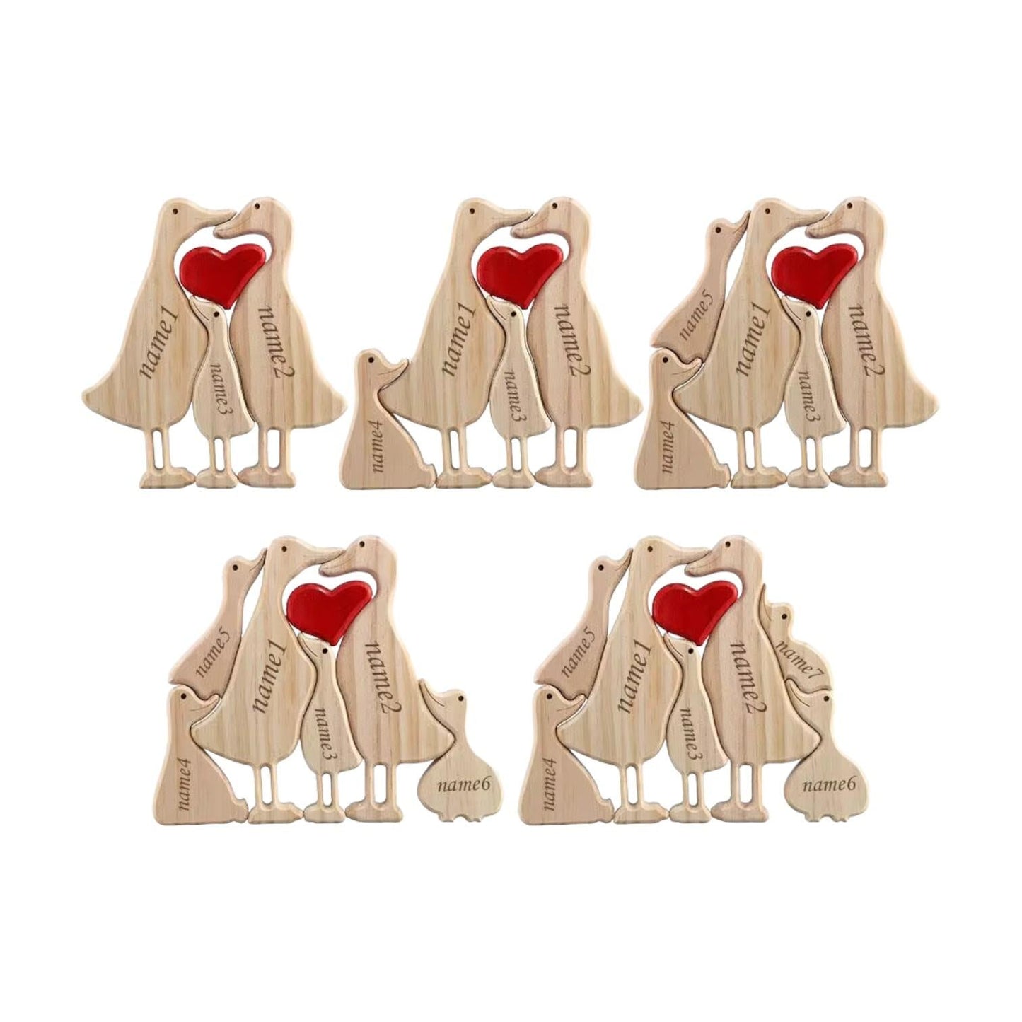 Personalised Duck Family Puzzle