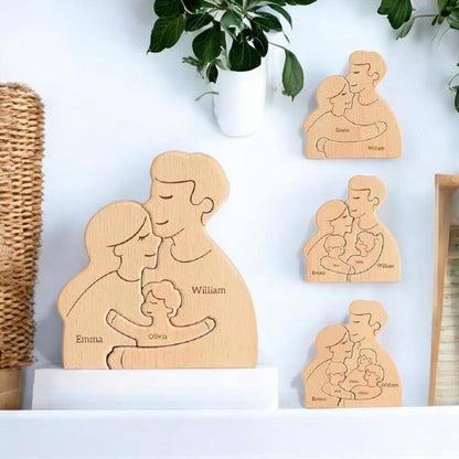 Personalised Hugging Family Puzzle