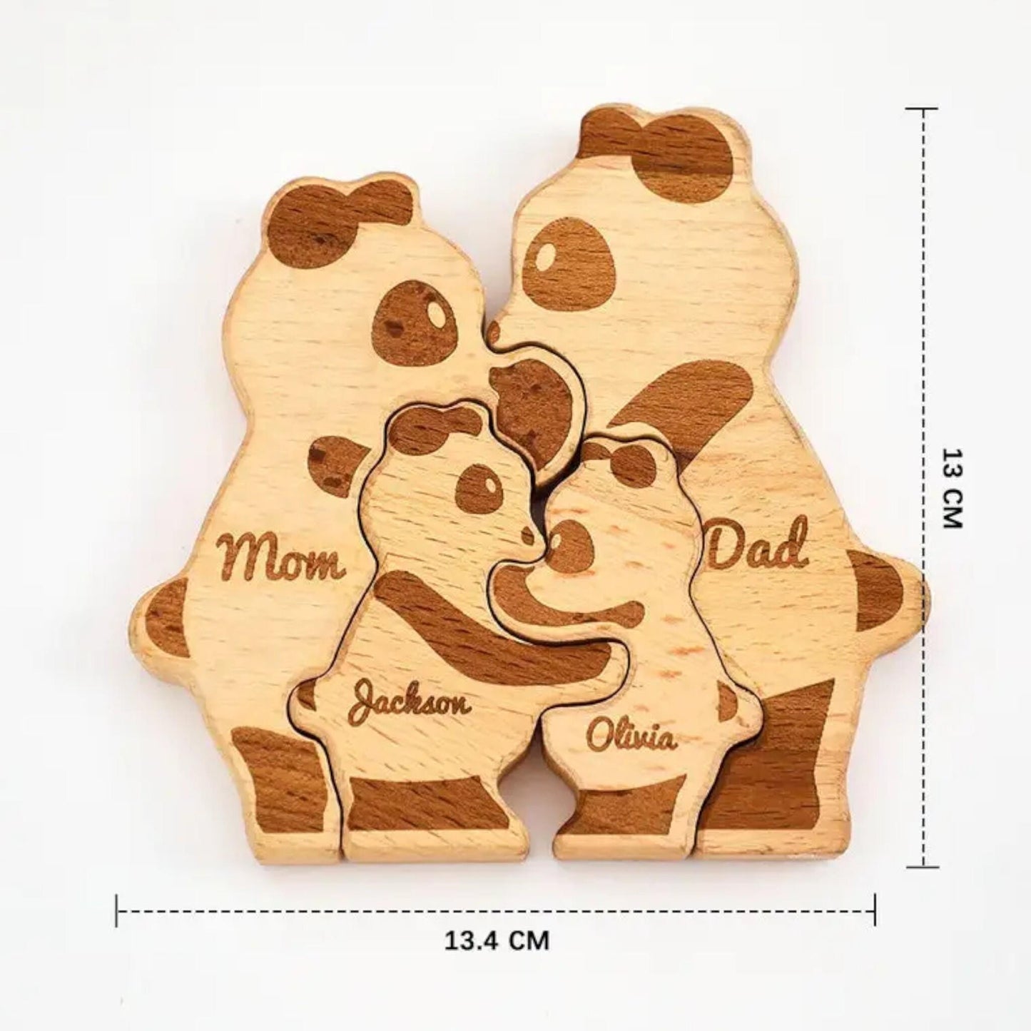 Personalised Panda Family Puzzle
