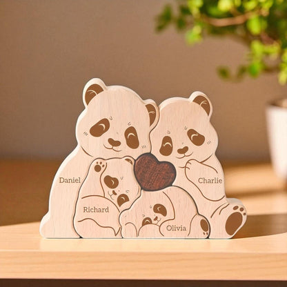 Personalised Panda Family Puzzle