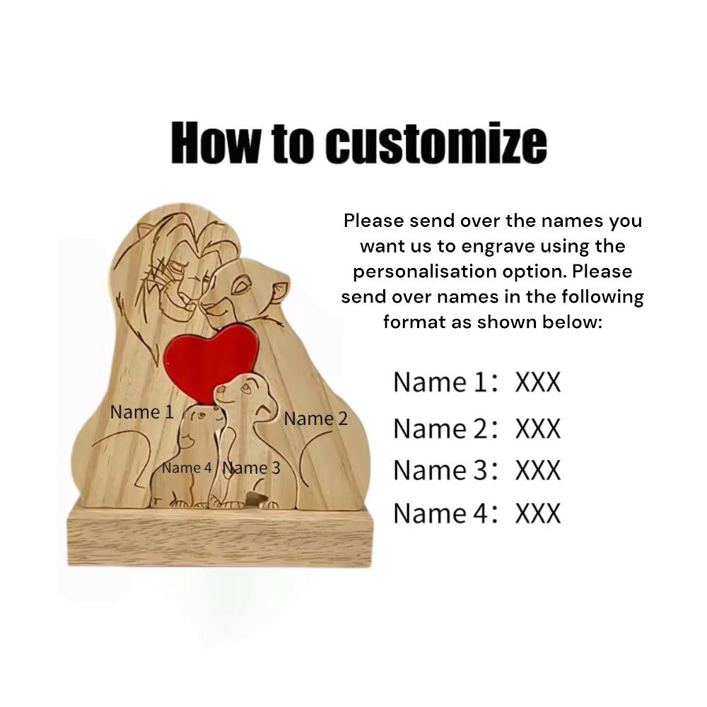 Personalised Lion Family Puzzle
