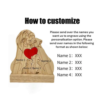 Personalised Lion Family Puzzle