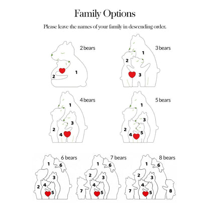 Personalised Single Parent Bear Puzzle