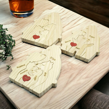 Personalised Single Parent Bear Puzzle