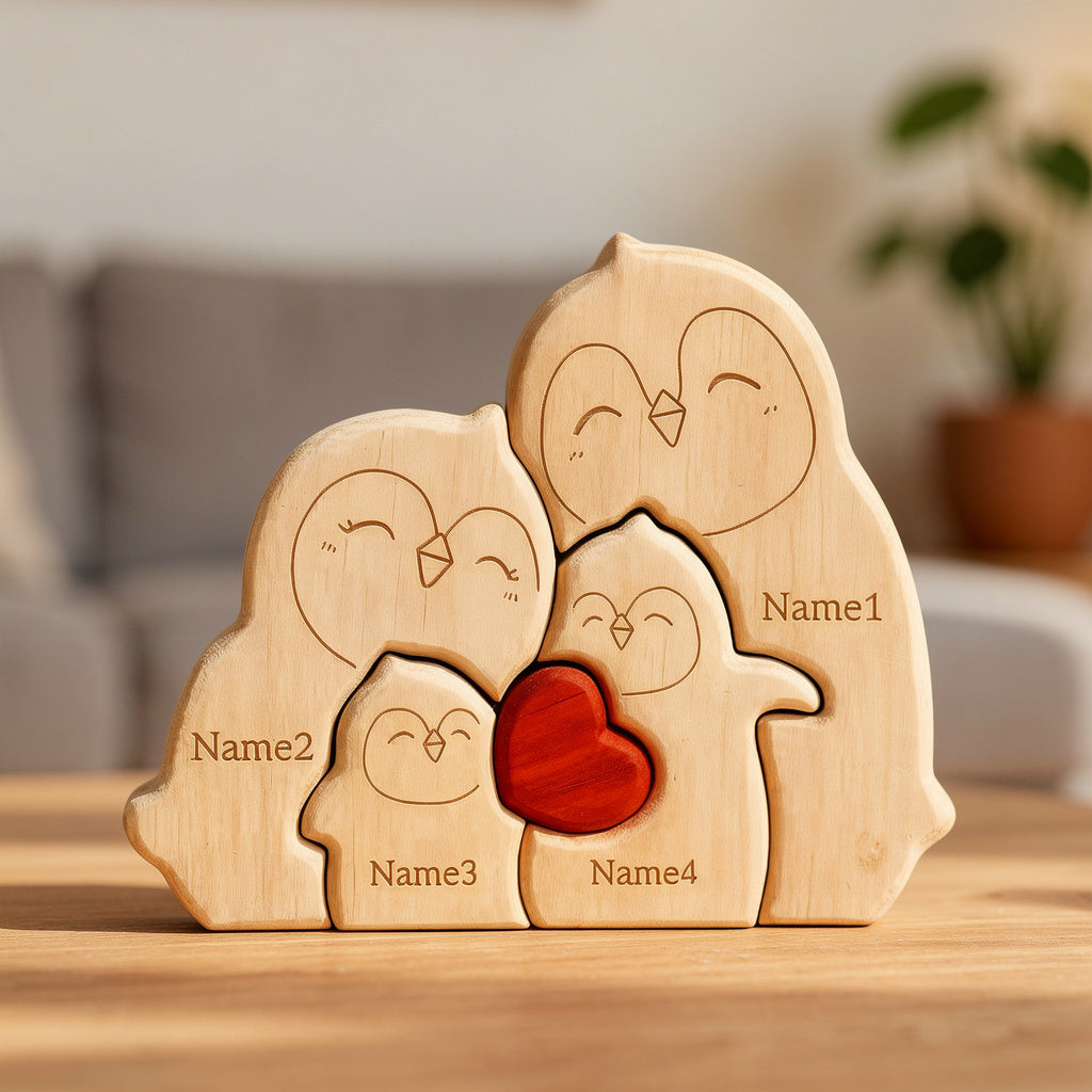Personalised Penguin Family Puzzle