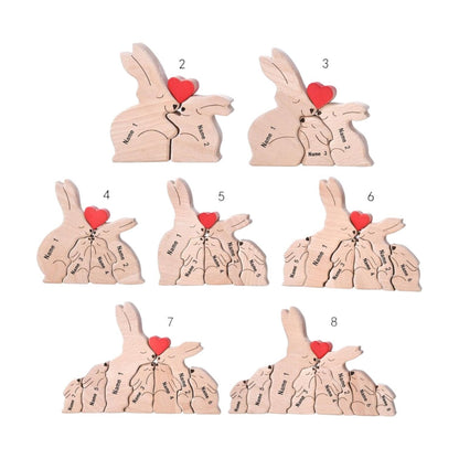 Personalised Rabbit Family Puzzle